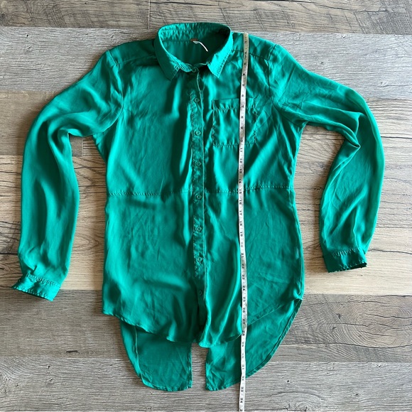 Free People Semi Sheer Long Sleeve Blouse Small - Picture 12 of 15